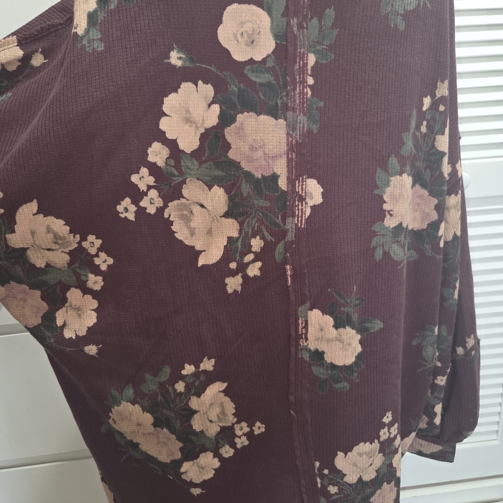 Oversized Floral Knit Top Torrid Size 0 - Picture 4 of 11